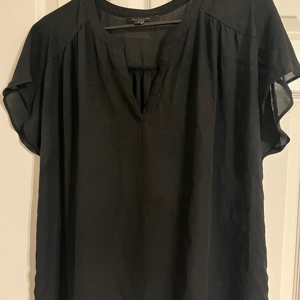 Banana Republic Factory Black Relaxed Blouse